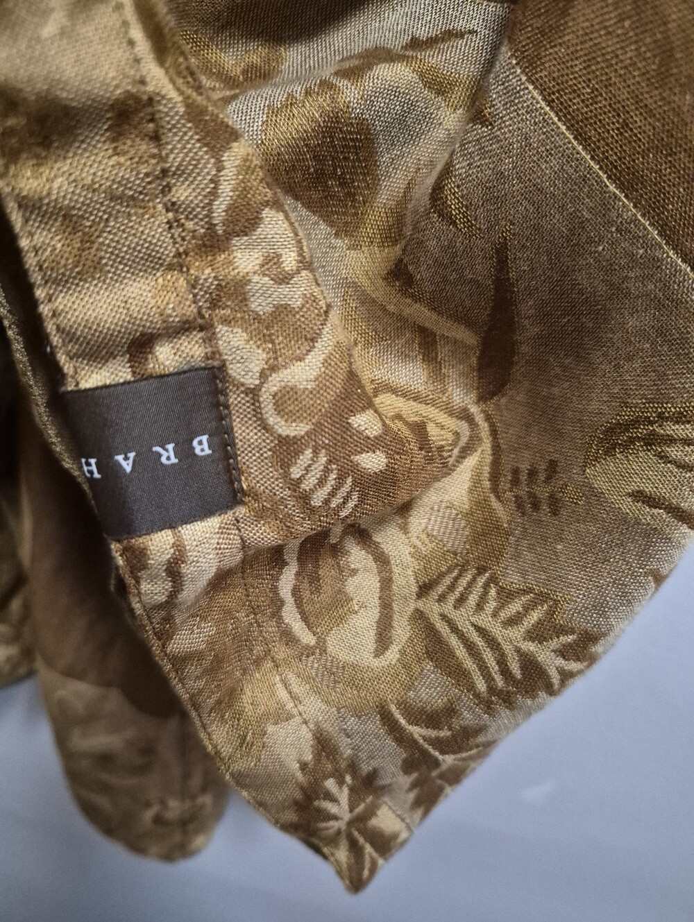Brahmaki EcoVero Short Kimono Golden Lotus Robe Size Medium - Picture 5 of 8
